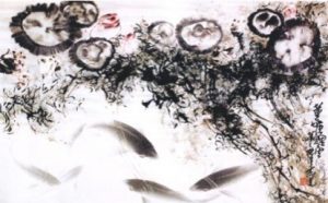 第三世多杰羌佛畫作「蓮塘鯉魚」與「靈貓」複製品限量版拍賣創最高紀錄